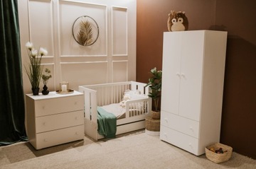 Деревянная детская КРОВАТЬ 120x60 с контейнером Белая PAULA KLUPŚ