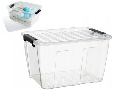 Pojemnik na zabawki plastikowy z pokrywą 15l