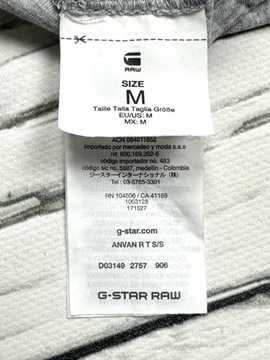G-STAR RAW ANVAN Koszulka T-Shirt Męska z Nadrukiem Logowana r. M