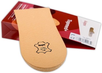 KAPS Topmed + Podpiętka Ortopedyczny Klin Skóra Korek 1 sztuka r.M/ 2,5 cm