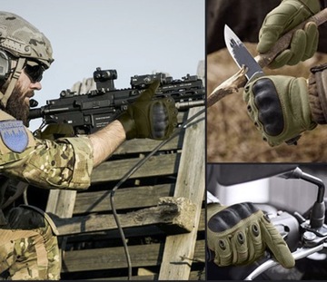 Rękawiczki Taktyczne Bojowe Survival Dotykowe XL