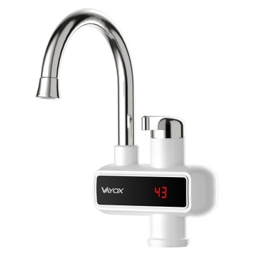 PRZEPŁYWOWY PODGRZEWACZ WODY ELEKTRYCZNY NABLATOWY KRAN BATERIA VAYOX