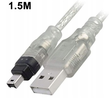 USB-кабель «папа» с 4-контактным мини-разъемом Firewire к мини-разъему