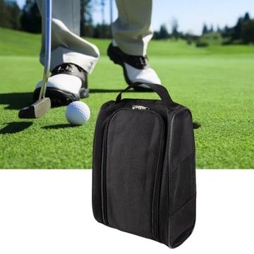 Сумка для обуви для гольфа Прочная сумка для обуви большой вместимости для оборудования для гольфа, черная