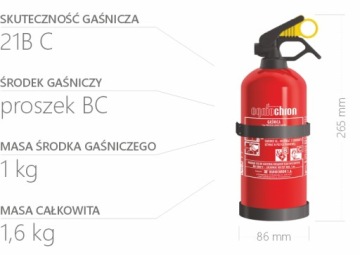 Аптечка, огнетушитель, набор треугольник, легковой, автомобили OGNIOCHRON 1кг