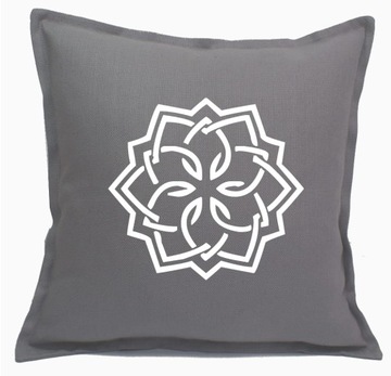 Poszewka na poduszkę SZARA MANDALA 1 45x45