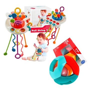 Zabawka sensoryczna dla niemowlat dla dzieci gryzak grzechotka Kula SMART