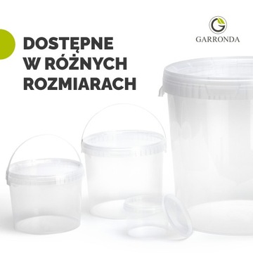 Гарронда ведро с 10 -литровым покрытием для прозрачной еды