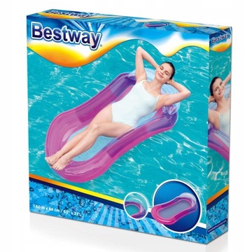 MATERAC DMUCHANY AQUA DO PŁYWANIA 160x84cm NA BASEN PLAŻĘ BESTWAY 43103