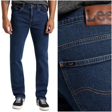 Męskie spodnie jeansowe proste Lee BROOKLYN W34 L30