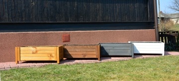 ДЕРЕВЯННЫЙ ЦВЕТОЧНЫЙ ГОРШОК антрацит 38 см