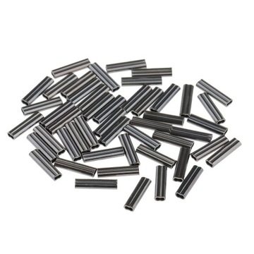 50pc Sea Fishing Crimps Double Barrel 0.8mm Bore