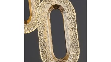 LAMPA SUFITOWA WISZĄCA RING ELEGANCKA KRYSZTAŁOWA ZŁOTO GLAMOUR TOOLIGHT