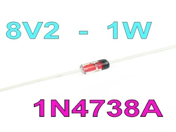 DIODA ZENERA - 8V2, 1W, o symbolu 1N4738A