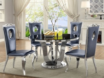 Зеркало гламурное серебряное прямоугольное 80х120 см M-0537