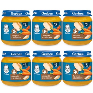 Gerber Jarzynki z królikiem po 5 miesiącu 6x125 g