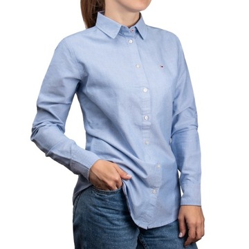 Koszula damska Tommy Jeans LADIES OXFORD SHIRT SKY BLUE