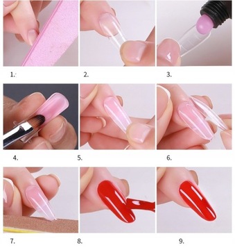 НАБОР АКРИЛОВЫХ ГЕЛЕЙ POLYGEL 30 мл MOL EXTENSION LIQUID BRUSH