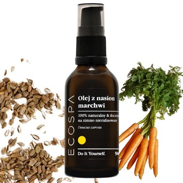 NATURALNY OLEJ Z NASION MARCHWI MARCHEWKOWY NIERAFINOWANY 50 ML ECOSPA