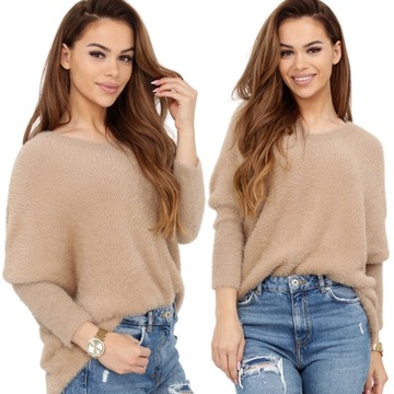 SWETER SWETEREK ALPAKA SEREK CAMELOWY 2191