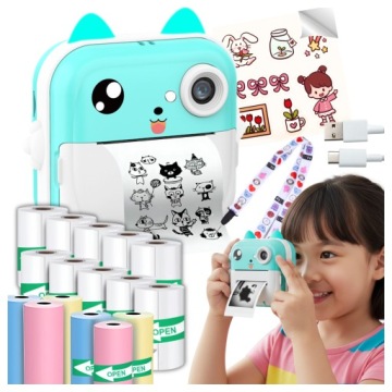 Instantní fotoaparát pro děti Tiskárna mini termální tiskárna 19 rolí