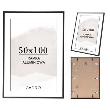RAMKA 50x100 RAMKA NA ZDJĘCIA ALUMINIOWA CZARNA