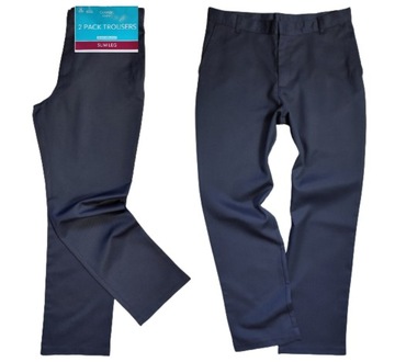 GEORGE granatowe ELEGANCKIE SPODNIE wizytowe SLIM LEG 170-176