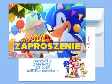 ПРИГЛАШЕНИЕ SONIC FAST HEDGEHOG НА ДЕНЬ РОЖДЕНИЯ РЕБЕНКА + БЕСПЛАТНЫЙ КОНВЕРТ