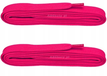 RÓŻOWE PINK PŁASKIE POLIESTROWE SZNURÓWKI 160 cm