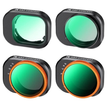 K&F CONCEPT ZESTAW FILTRÓW ND2-32 ND32-512 CPL UV DO DRONA DJI MINI 4 PRO