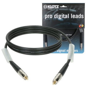 KLOTZ Kabel Przewód Coaxial Audio 2xRCA Cinch wtyk/wtyk 3m