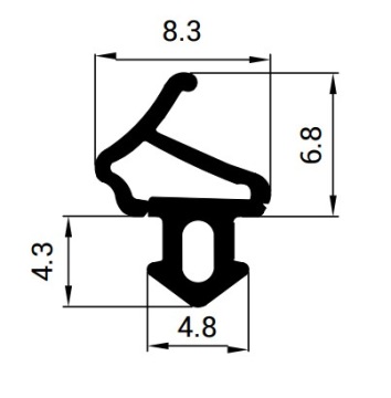 УПЛОТНИТЕЛЬ ДЛЯ ОКОН ПВХ S-1172 STOMIL ALUPLAST