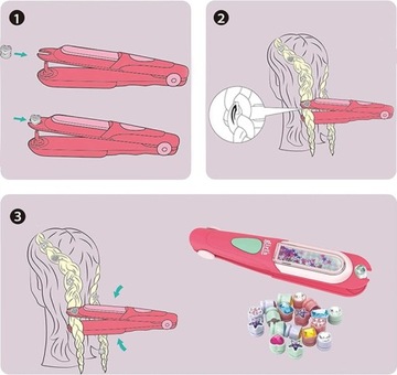 Набор для украшения волос, косы, бусины, аппликатор, украшения для блесток
