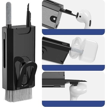 ZESTAW DO CZYSZCZENIA ELEKTRONIKI 8-w-1 narzędzia do czyszczenia klawiatury