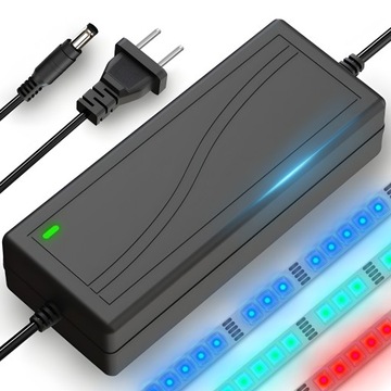 ZASILACZ KABEL 12V DC 5A 60W DO TAŚM LED RGB KAMER