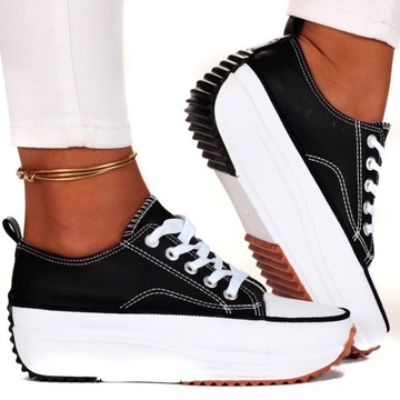 BUTY TRAMPKI DAMSKIE SPORTOWE SNEAKERSY PLATFORMA