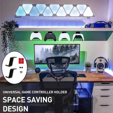 Akrylowe 2 szt. Zestaw słuchawkowy do stojaka na kontrolery Czarny 2 szt