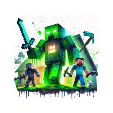DTF Transfer Naprasowanka Minecraft
