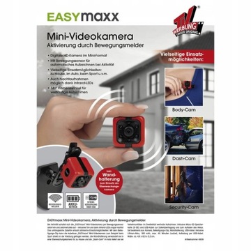 МИНИ-БЕСПРОВОДНАЯ КАМЕРА EASYMAXX 8 ГБ
