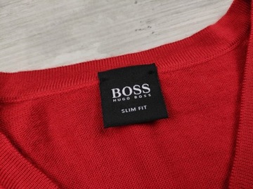 HUGO BOSS ARASH V-NECK PÁNSKY SVETER VIRGIN WOOL XL