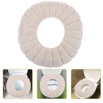 ТЕПЛАЯ КРЫШКА НА УНИТАЗ, БЕЖЕВАЯ, ОБЫЧНАЯ МОЮЩАЯСЯ