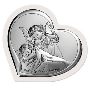 СЕРЕБРЯНАЯ КАРТИНА АНГЕЛ, СВЯТОЕ КРЕЩЕНИЕ СУВЕНИР