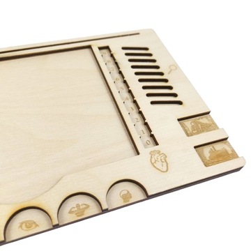 ZESTAW 4 DREWNIANYCH PLANSZY GRACZA PLANSZETKI - ELDRITCH HORROR