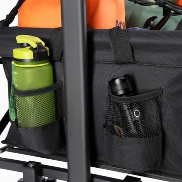 WÓZEK OGRODOWY PLAŻOWY TURYSTYCZNY KEMPINGOWY SKŁADANY Z UCHWYTEM 160l