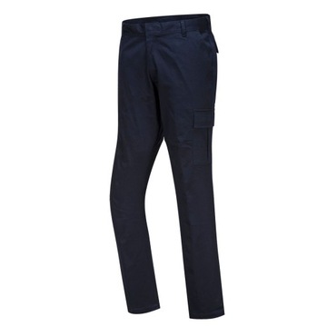Bojówki Stretch Slim PORTWEST [S231] Granatowy 40