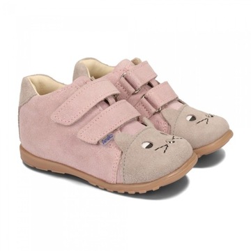 Buty pierwsze kroczki trzewiki półbuty skórzane Ameko A19 Kiti różowe 24