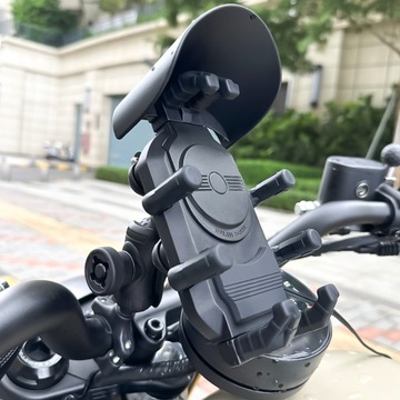 MC39 MOTOCYKLOWY UCHWYT TELEFON ANTYWIBRACYJNY ŁADOWANIE USB-C