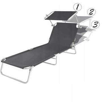 Складной шезлонг, легкий садовый стул, туристический стул с козырьком