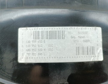 BUDÍKY PŘÍSTROJOVÁ DESKA SEAT ALHAMBRA I FACELIFT 1.9 TDI 7M7920840L