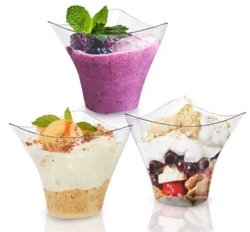 Pucharki do deserów ADMIRAL pojemniki do przekąsek wielorazowe 100ml 24szt